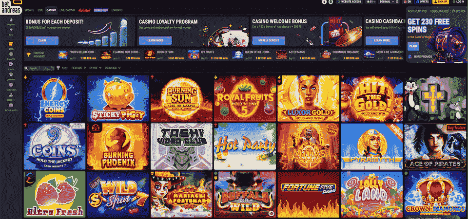BetAndreas Gambling Establishment Ümumi Baxış