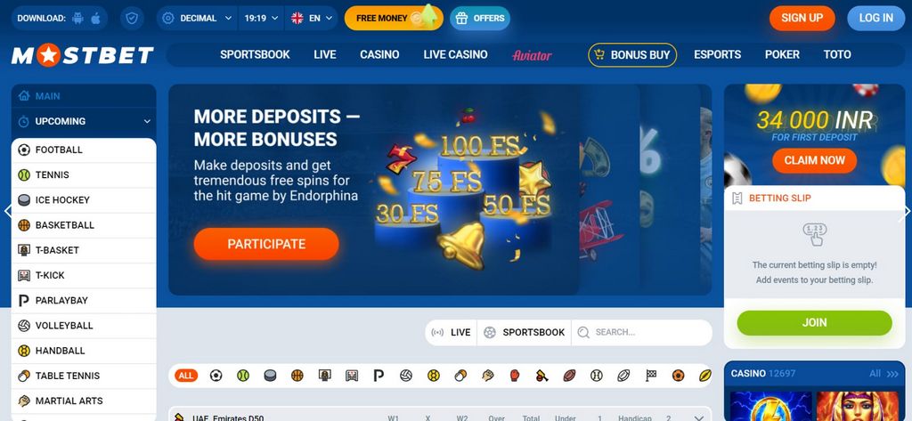Букмекерська онлайн-компанія та онлайн-казино в Україні Mostbet.com